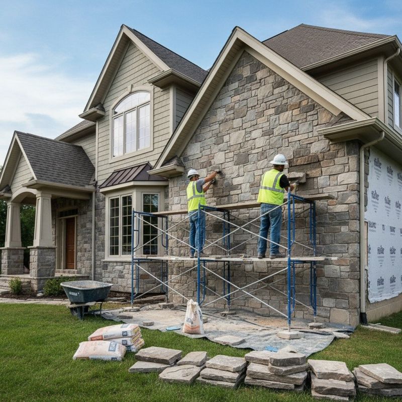 Stone Veneer Siding Install