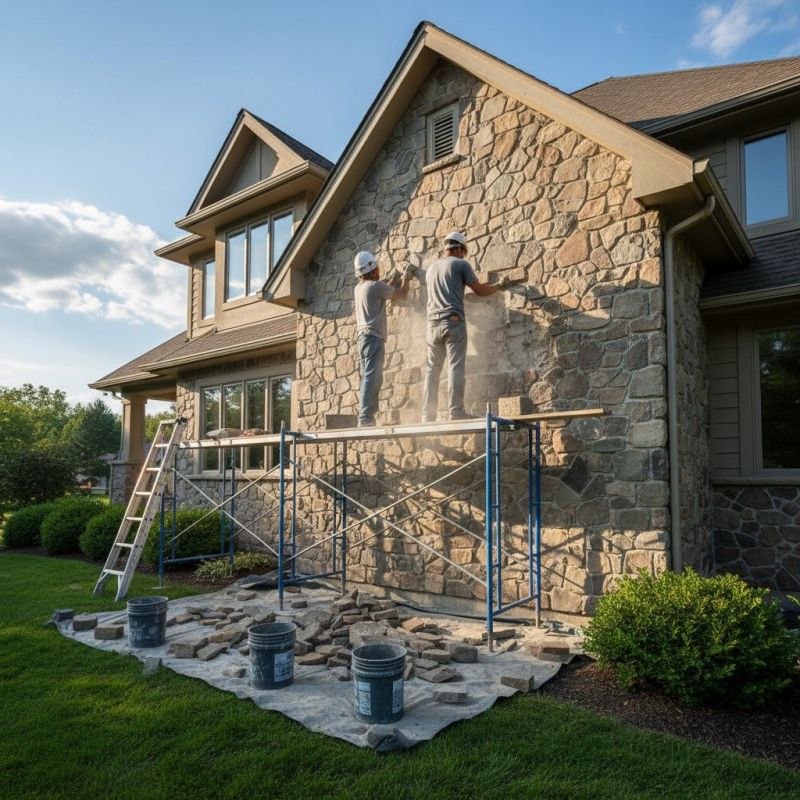 Stone Veneer Siding Install