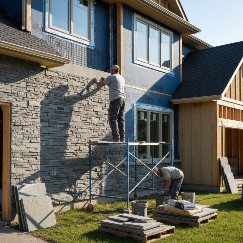 Local Stone Veneer Siding Install pros at work